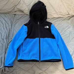 The North Face Black and Blue Hooded Jacket